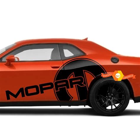 Dodge Mopar Huge Graphic Side Decal Sticker For Both Sides Dodge Chalenger Charger Mopar