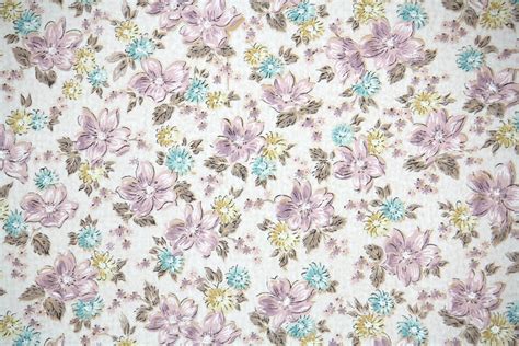 1950s Vintage Wallpaper Floral Vintage Wallpaper With Purple Etsy