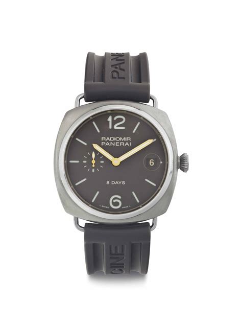 Panerai A Limited Edition Titanium Wristwatch With Date And 8 Days