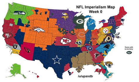 Nfl Imperialism Map Week 0 Nfl