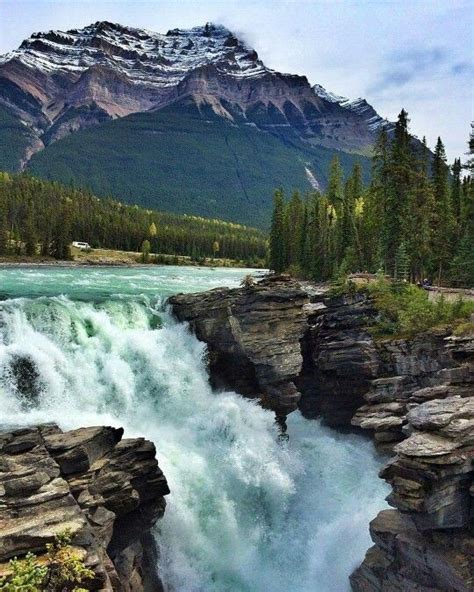 Athabasca Falls Alberta Canada ♡ Panoramico