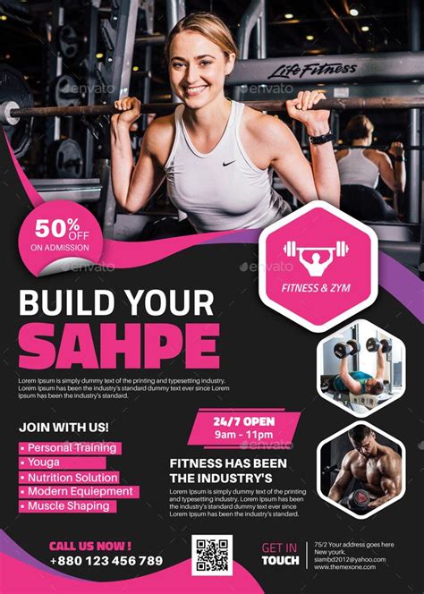 Fitnessgym Flyer Fitness Flyer Personal Training Fitness Design