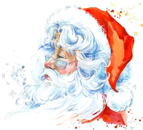 Watercolor Santa Claus Santa Claus Christmas Background New Year