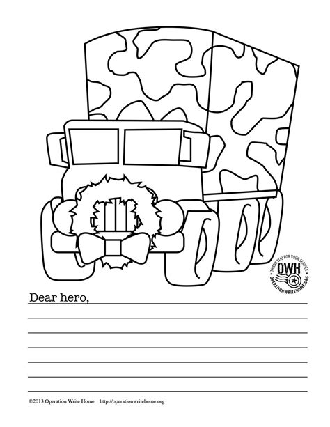 48+ Thank You Coloring Pages For Soldiers | Heartof Cotton Candy