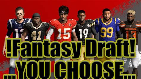 Get instant advice for all of your who should i draft? MADDEN 20 FANTASY DRAFT Part 2 - YOU DRAFT MY TEAM - BigjimGene Live - YouTube