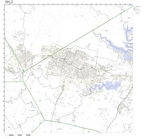 Killeen Tx Zip Code Map Laminated Office Products