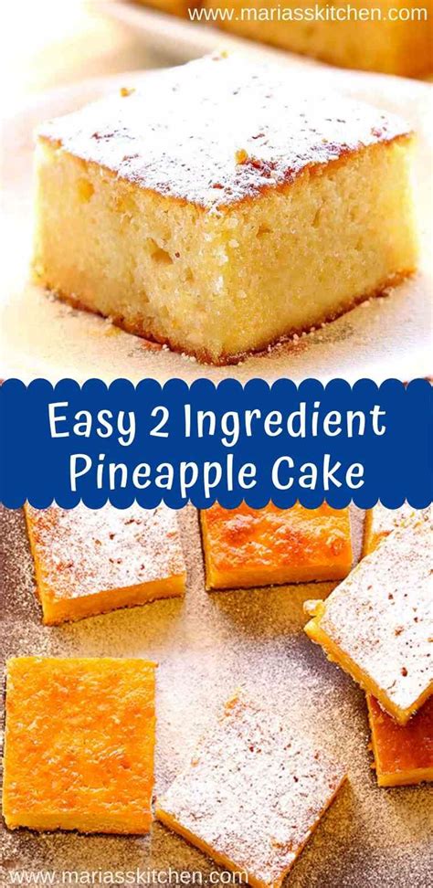 Easy 2 Ingredient Pineapple Cake Marias Kitchen 2 Ingredient Cakes