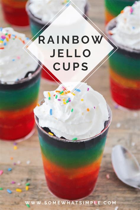 Rainbow Jello Cups