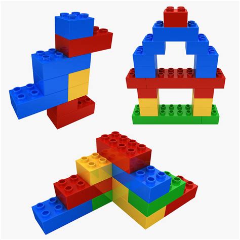 Realistic Lego Bricks 2 3d Model Turbosquid 1327697