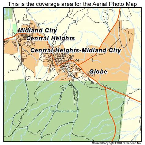 Aerial Photography Map Of Globe Az Arizona