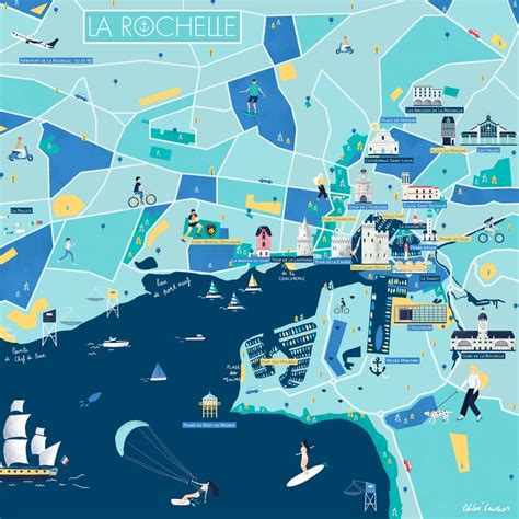 La Rochelle Map Poster Etsy