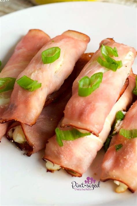 Keto Easy Baked Ham And Cream Cheese Roll Ups · Pint Sized Treasures