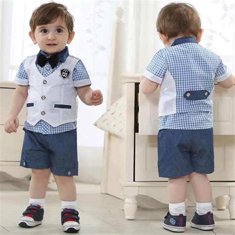 Gentleman Suit Kids Dresses For Boy Brand Clothing Set 2018 Summer