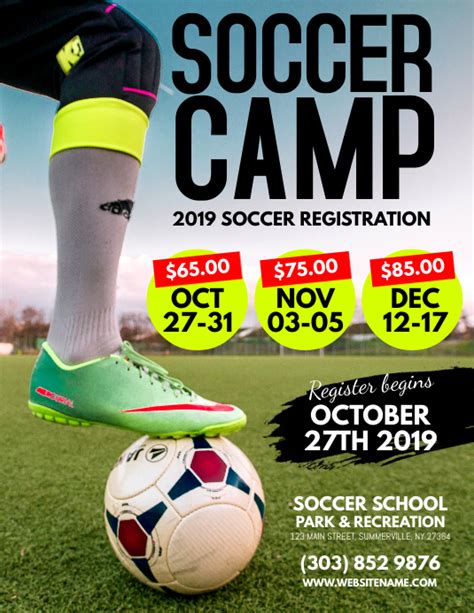 Copy Of Soccer Camp Flyer Postermywall