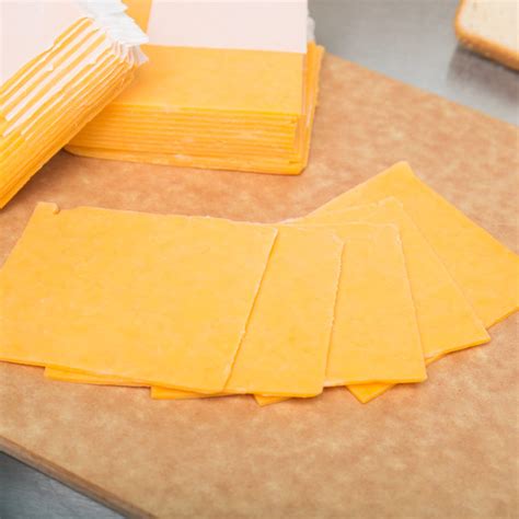 Great Lakes Cheese 15 Lb Yellow Mild Cheddar Cheese Slices 6case