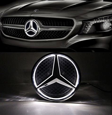 Cszlove Car Front Grilled Star Emblem Led Illuminated Logo For Mercedes