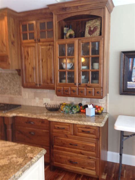 Rustic Walnut Kitchen Cabinets Hickory Kitchen Cabinets Cottage