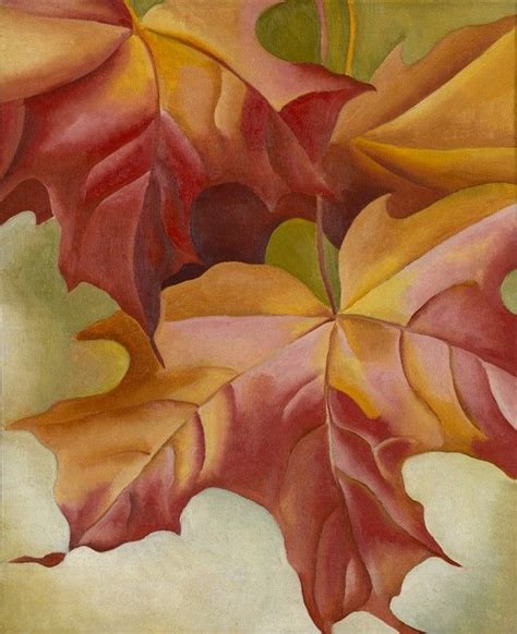Fall Maple Leaves 1925 Georgia Okeeffe Georgia O Keeffe