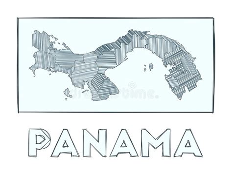 Sketch Map Of Panama Stock Vector Illustration Of Government 234689963