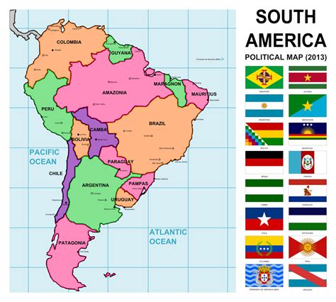 Printable South America Map