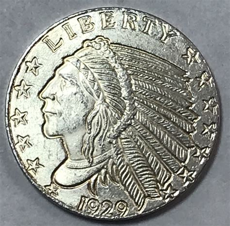 1929 Indian Head 110 Oz 999 Fine Silver Round Golden State Mint