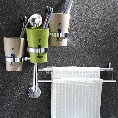 Into wood so between the two of these. No Drill/Wall Mount Bathroom Towel Racks Chrome