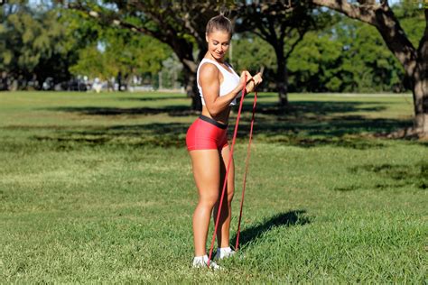 15 resistance band exercises for arms build biceps and triceps at home