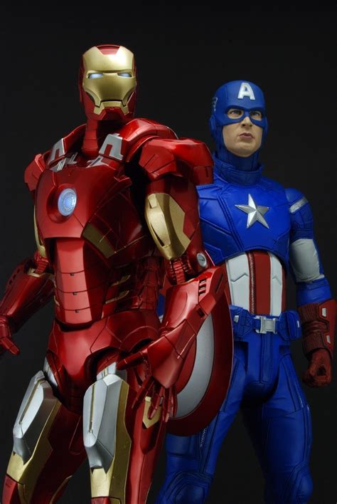 18 Inch 14 Scale Iron Man And Captain America Action Figures Dangerous Universe