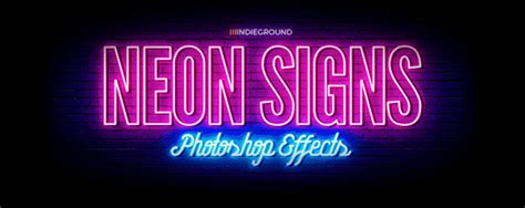 Neon Sign Effects For Photoshop On Behance