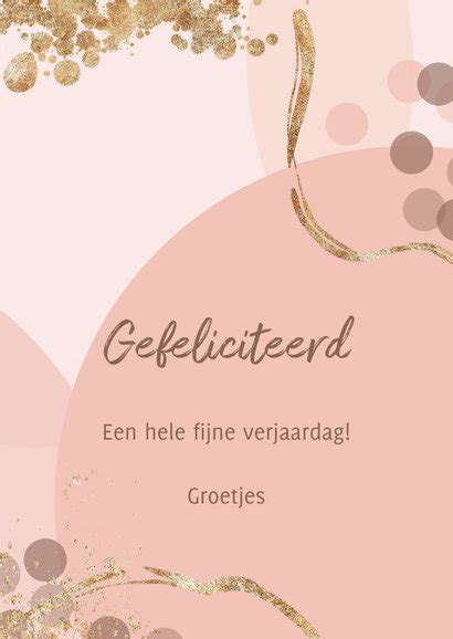 Felicitatie Kaart Verjaardag Rond Nude Abstract Kaartje Go