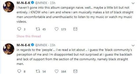 Mnek Disappointed In Lack Of Support From Straight Black Men Bbc News