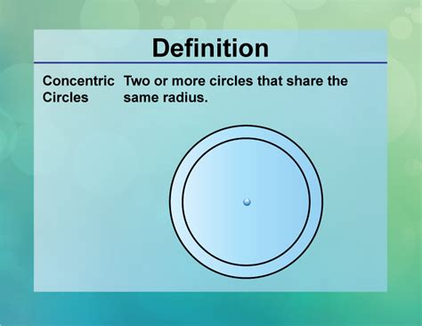 Definition Circle Concepts Concentric Circles Media4math