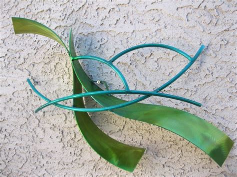 Abstract Metal Wall Art Garden Office Sculpture By Holly Lentz Etsy