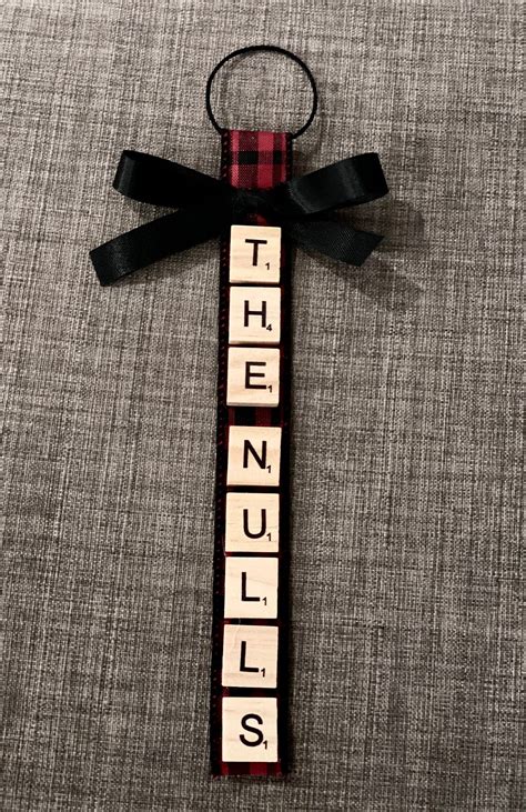 Personalized Scrabble Tile Ornaments Name Tag Christmas Etsy Uk