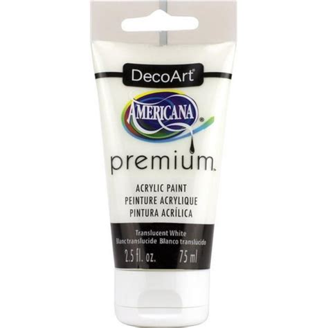Americana Premium Acrylic Paint Tube 25oz Translucent White Walmart