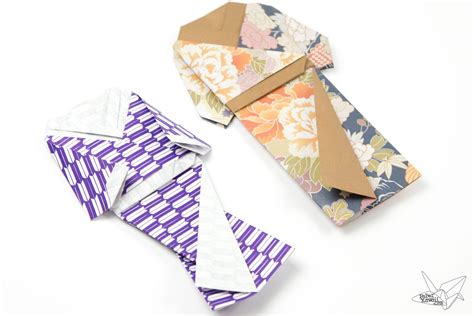 Origami Japanese Doll In Kimono Dress Tutorial Paper Kawaii