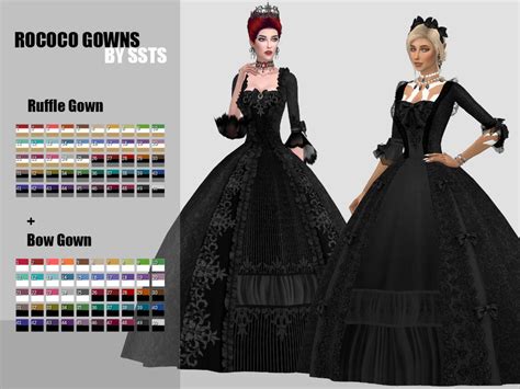 The Sims Resource Two Rococo Gowns By Ssts