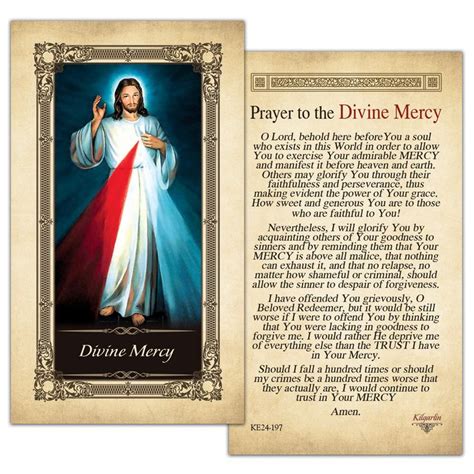 Holy Cards Divine Mercy Prayer Divine Mercy Prayer Cards