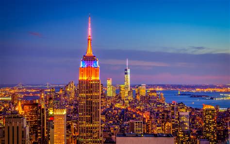 Fonds Décran New York Empire State Building Tour Gratte Ciel Nuit