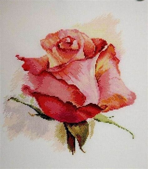 Rose Cross Stitch Pattern Flowers Cross Stitch Patter Floral Cross