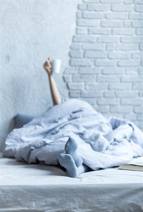Tired Sleepy Woman Waking Up And Yawning At Home In The Bed Stock Image Image Of Background