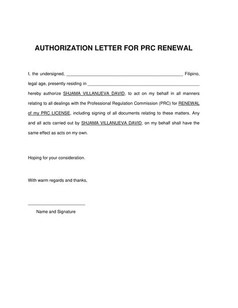 authorization letter sample  behalf form template  act
