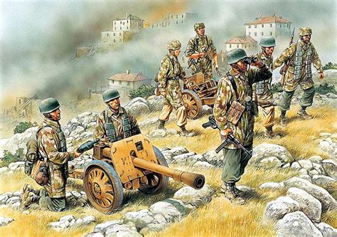 Art Illustration World War Ii Luftwaffe Paratrooper Military