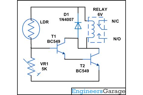 Relay Operation Using Darlington Pair