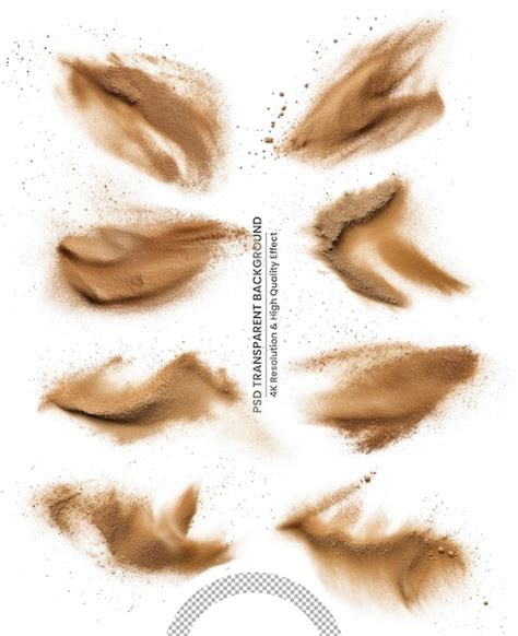 Premium Psd Coffee Or Chocolate Powder Dust Particles In Motion