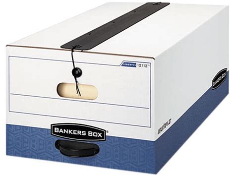 Bankers Box 12112 Liberty Plus Storage Box Legal Stringbutton White