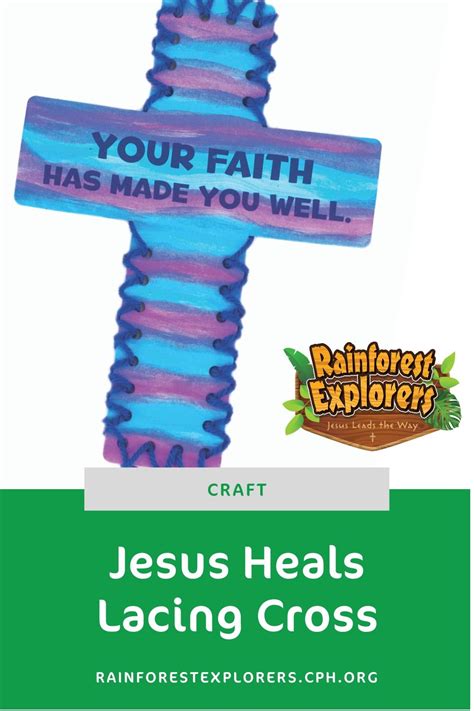 Jesus Heals Lacing Cross Craft Cross Crafts Jesus Heals Crafts