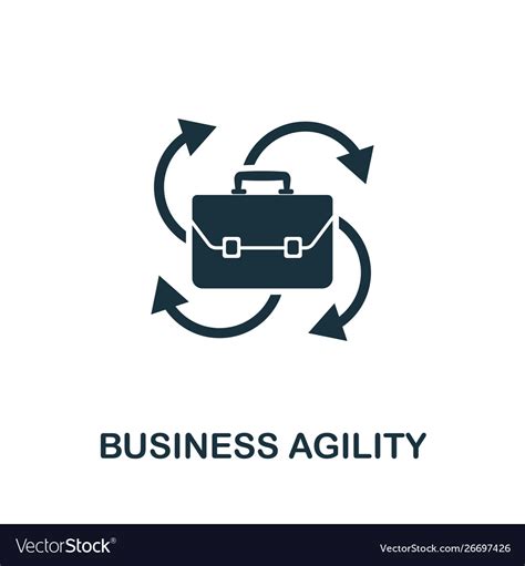 Business Agility Icon Symbol Creative Sign From Vector Image