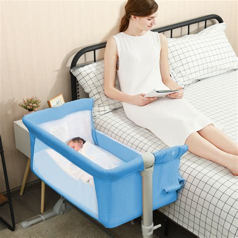 Large Spacious Baby Bedside Bassinet Sleeper Crib Zincera