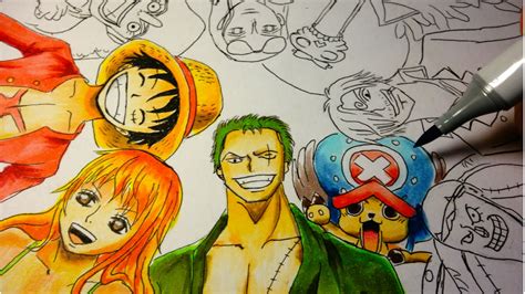 Drawing The Straw Hat Crew~ One Piece ワンピース Copic